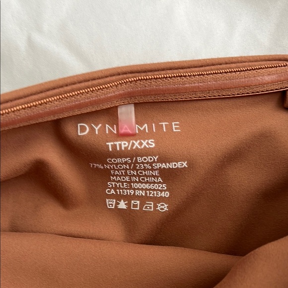 Dynamite Soft Brown Strapless Tube Top - Picture 2 of 4